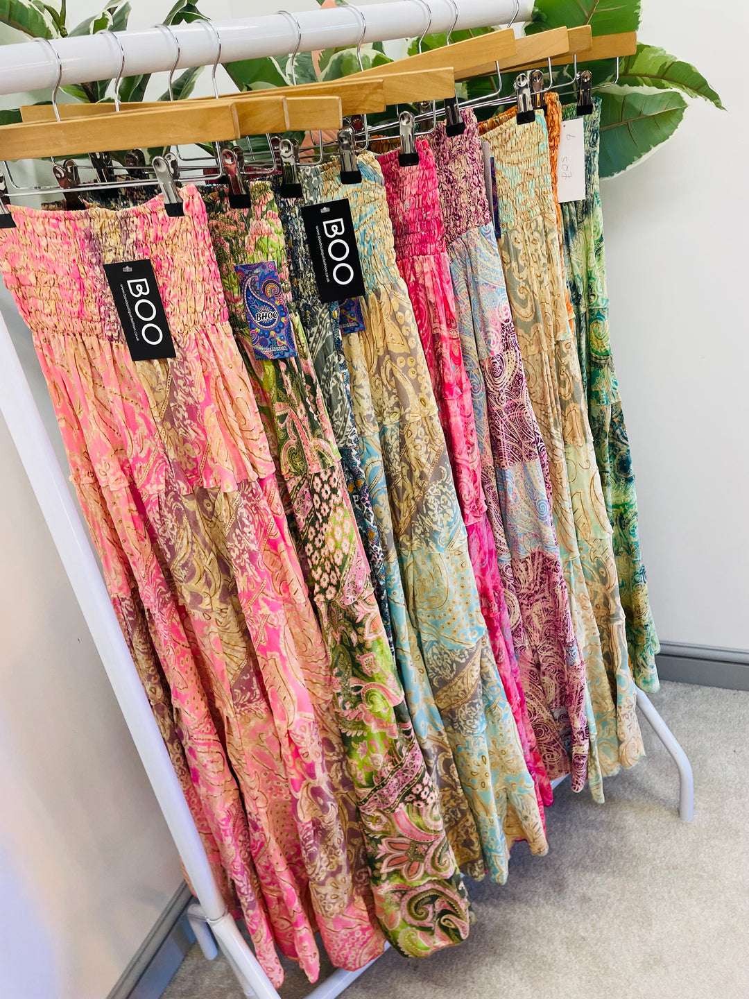 LADIES WOMENS BOHO SUMMER SKIRT DRESS