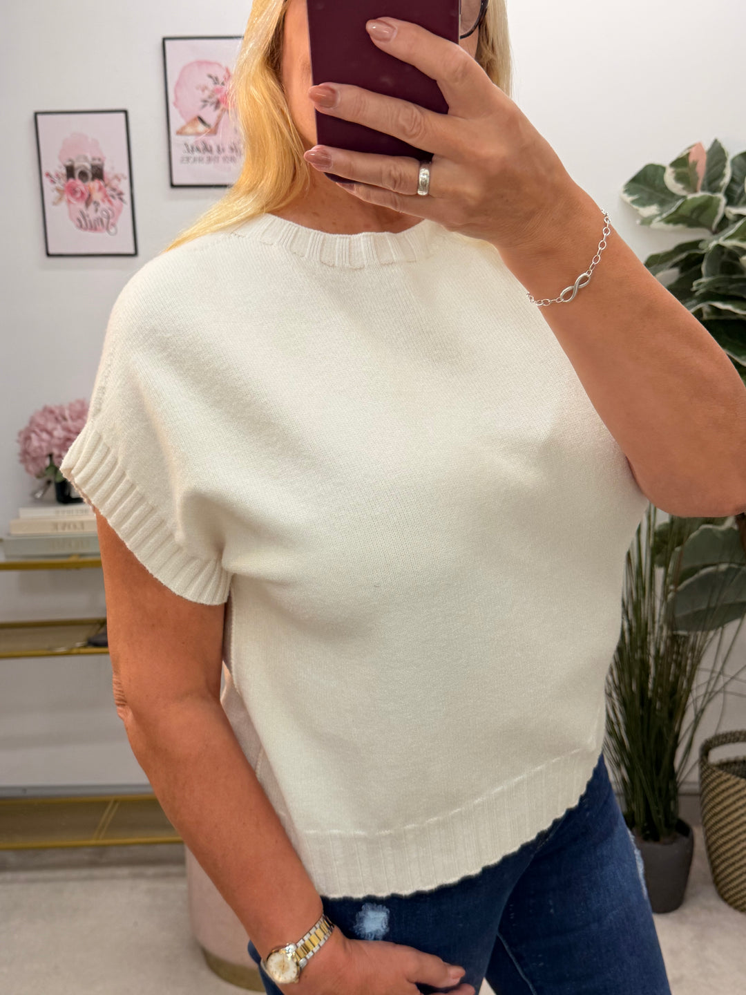 Ladies Tank Top Sleeveless Jumper - Khaki, Black, Cream, Brown, Rust & Camel