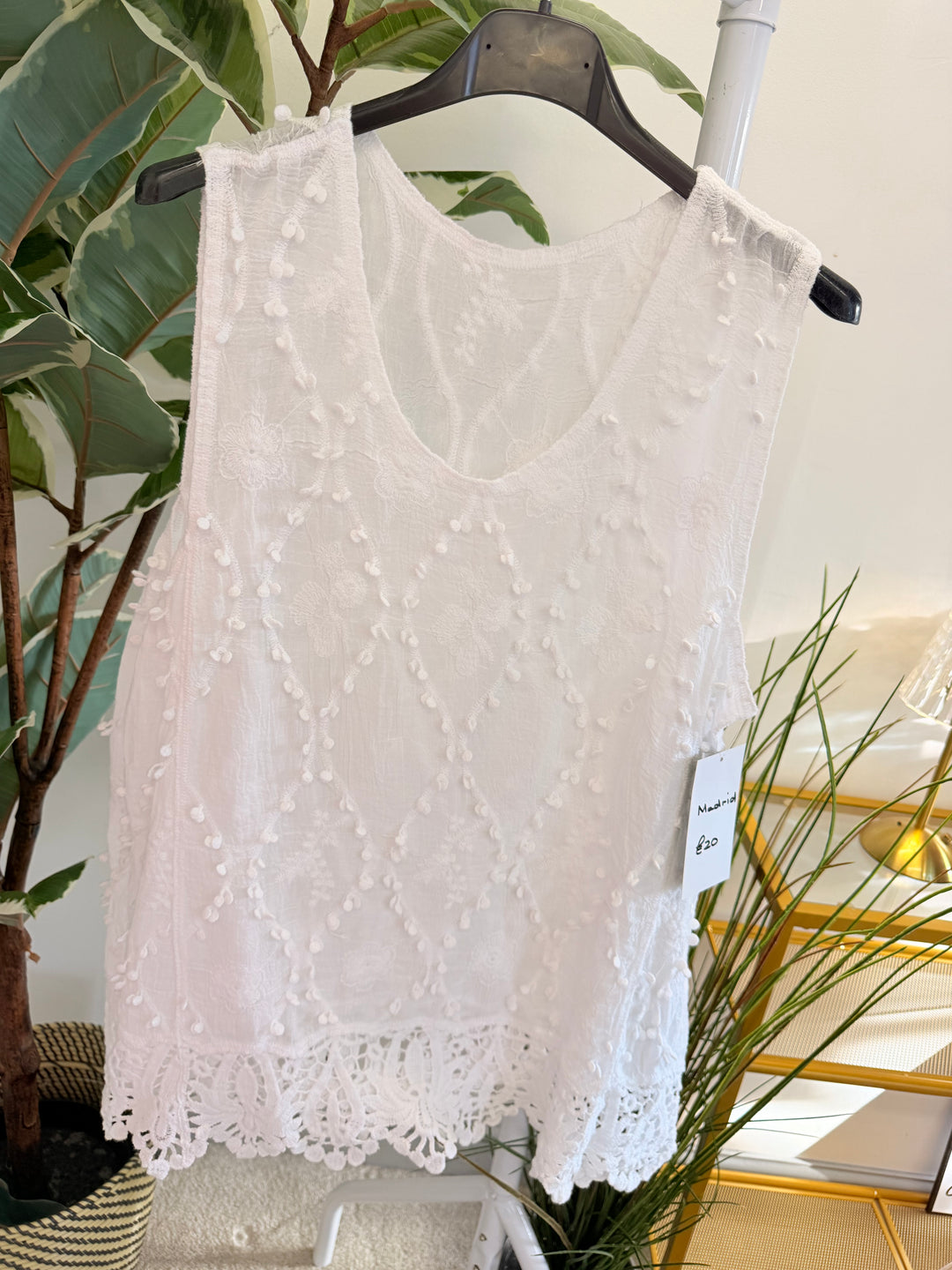 Ladies Crochet Summer Top - Lemon, White, Turquoise, Pink & Fuschia