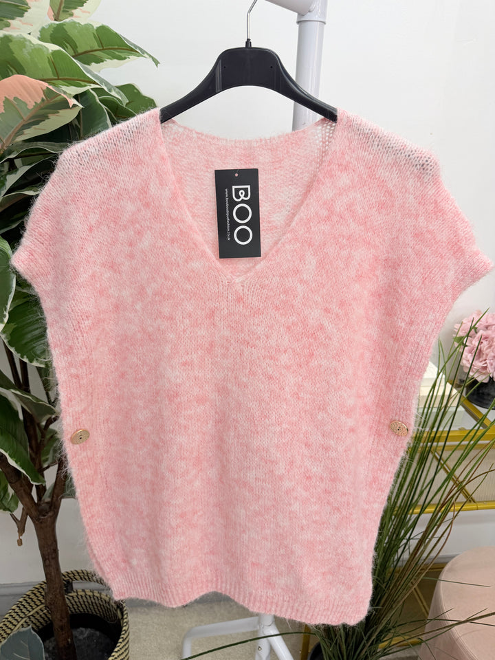 Womens fluffy sleeveless tank top jumper - white, oatmeal, black, blue, pink