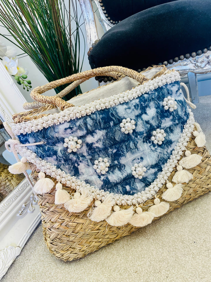 The SANTORINI luxury straw bag