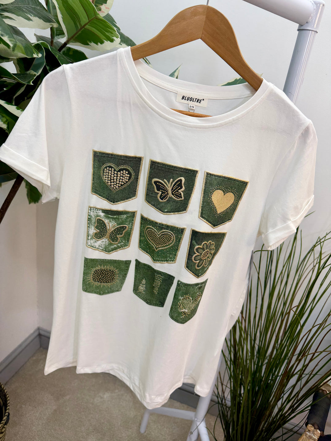 LADIES FASHION WHITE STRETCH T SHIRT