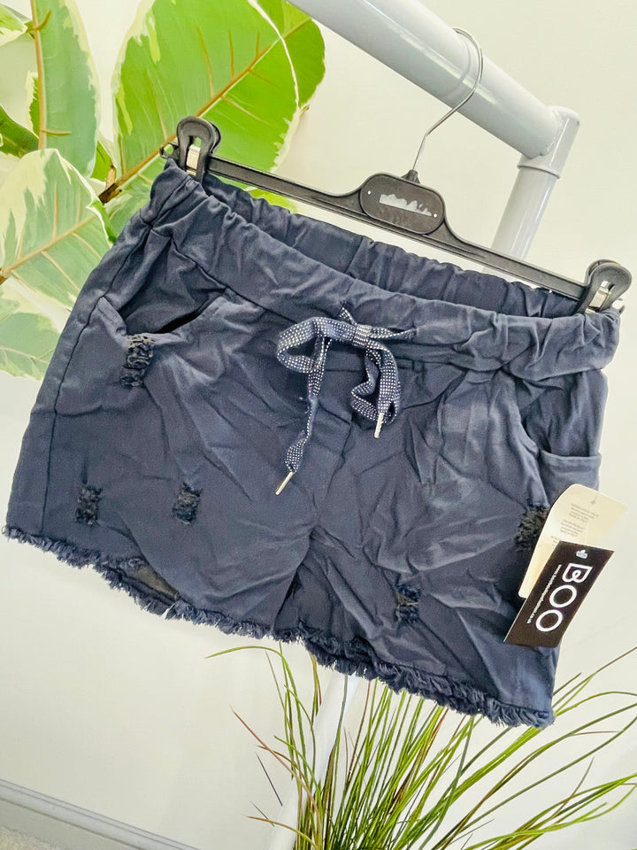 LADIES STRETCH MAGIC SUMMER SHORTS - BLACK, WHITE, KHAKI, NAVY & BEIGE