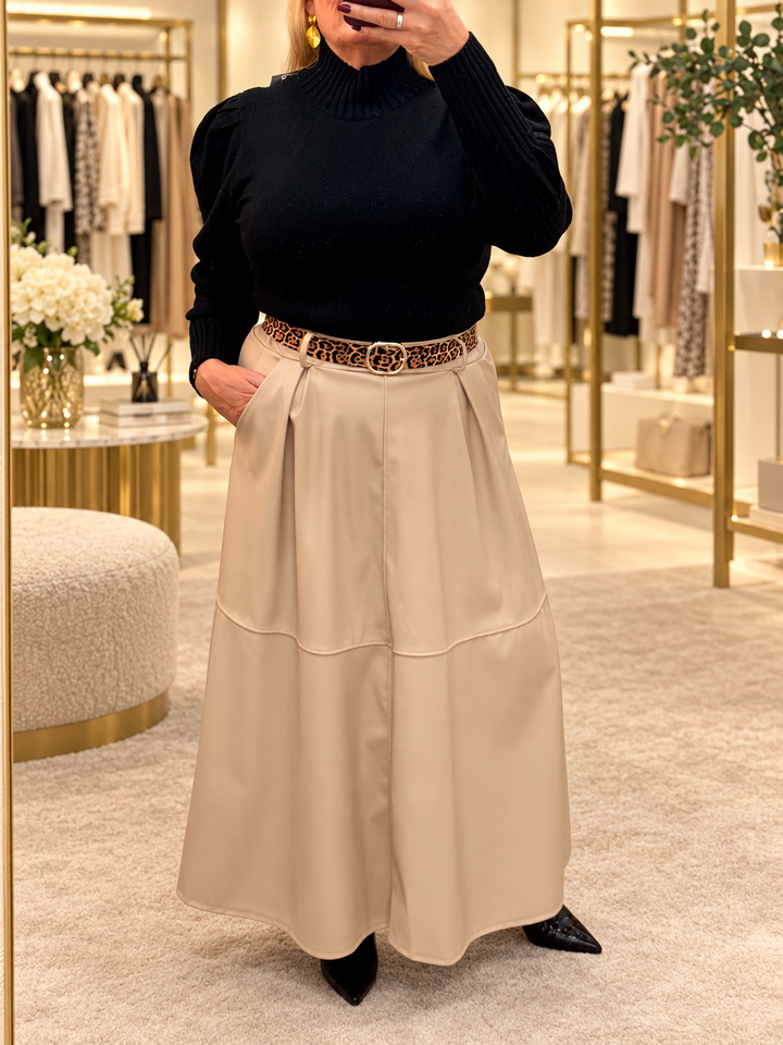 The KATIE faux leather maxi skirt - 3 colours