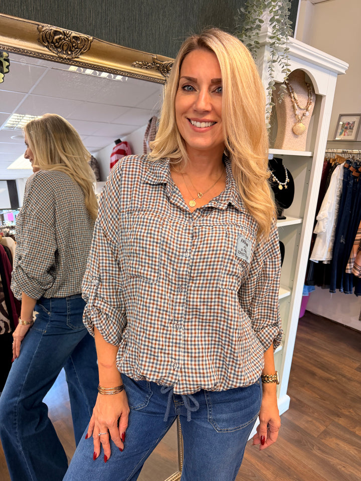 The NORA check shirt blouse - 4 colours