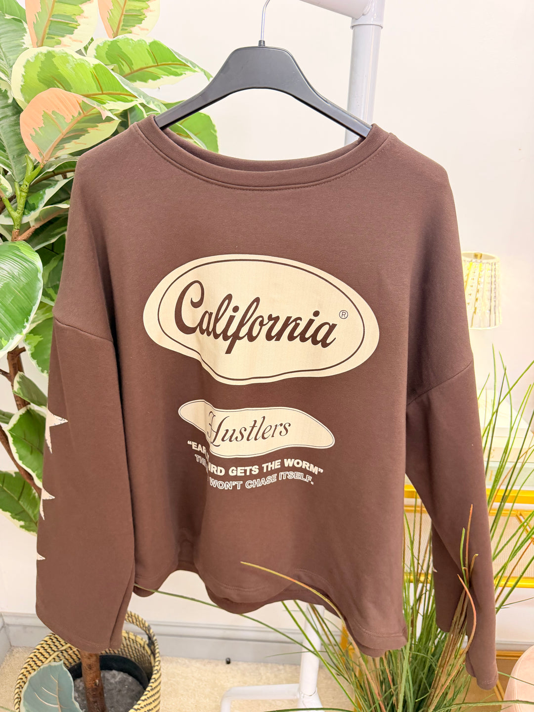 The TESSA cotton sweatshirt ‘California’ logo top - 3 colours