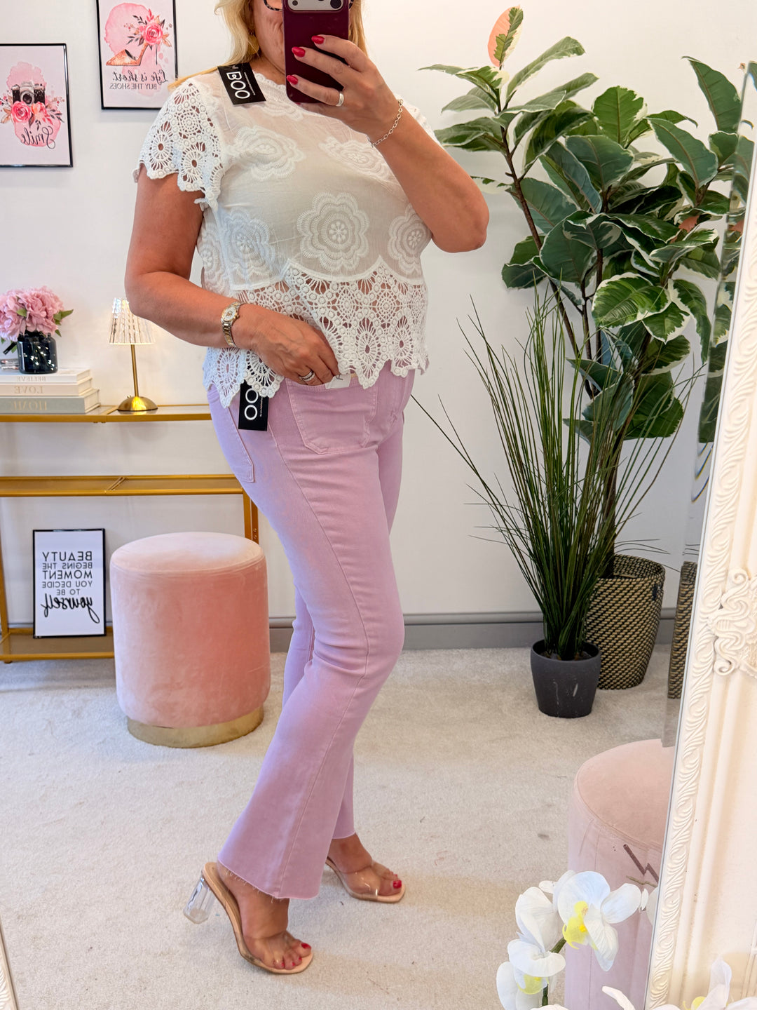 The TILLY pink jeans - sizes 6 to 14