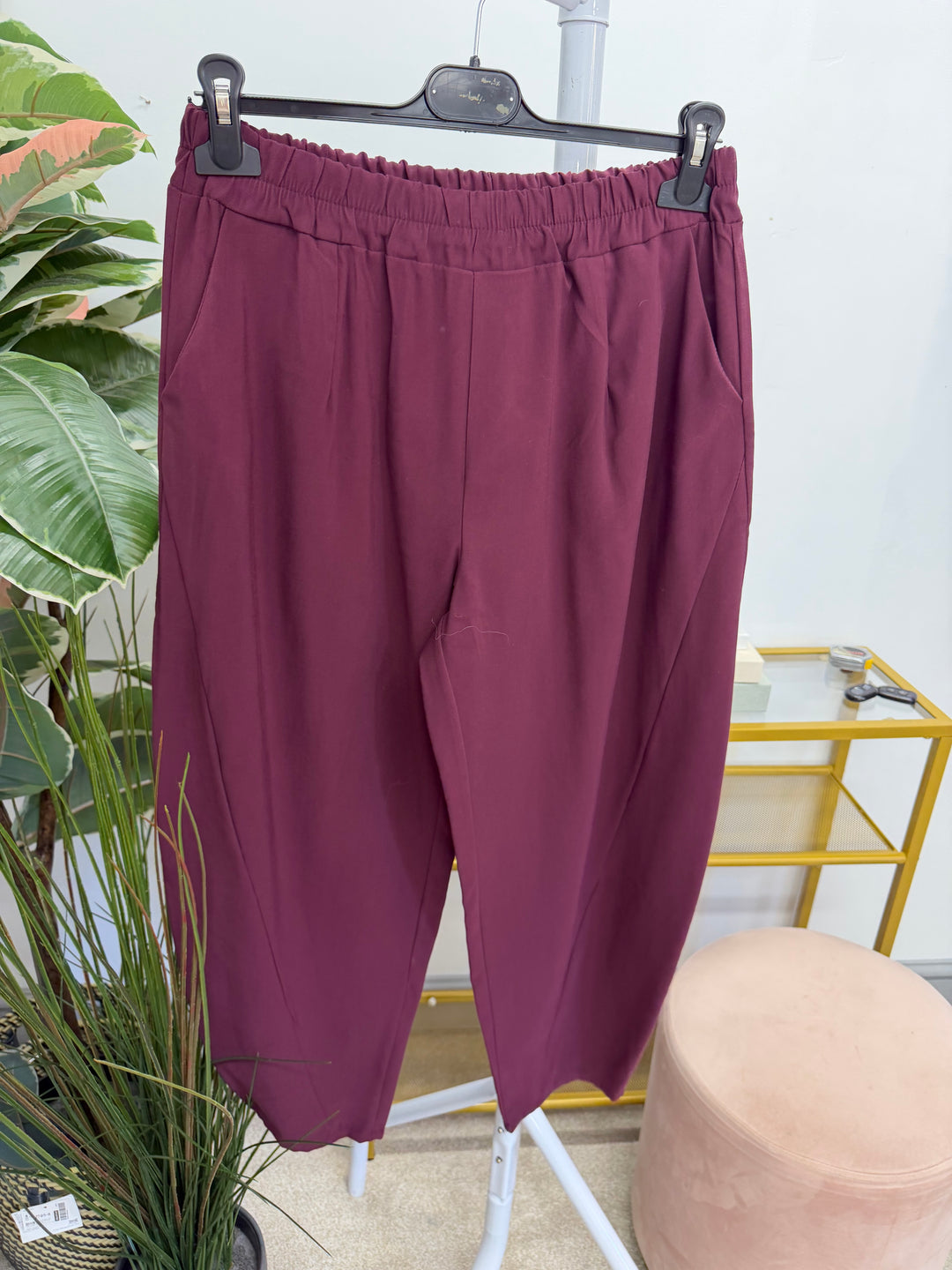 Ladies Fashion Balloon Leg Trousers - Black, Beige, Mocha, Wine & Brown