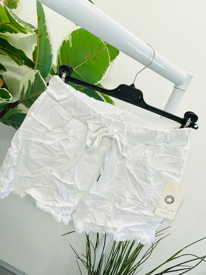 LADIES STRETCH MAGIC SUMMER SHORTS - BLACK, WHITE, KHAKI, NAVY & BEIGE