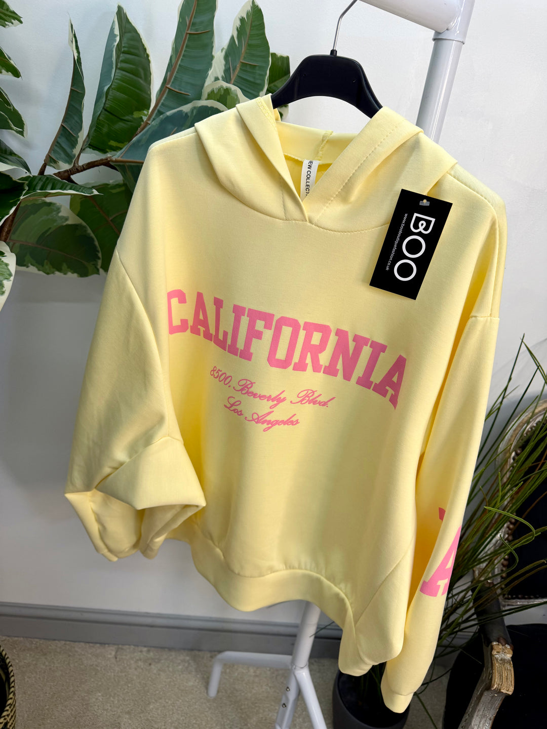 LADIES SCUBA CALIFORNIA SWEATSHIRT TOP - PINK, BLUE & LEMON