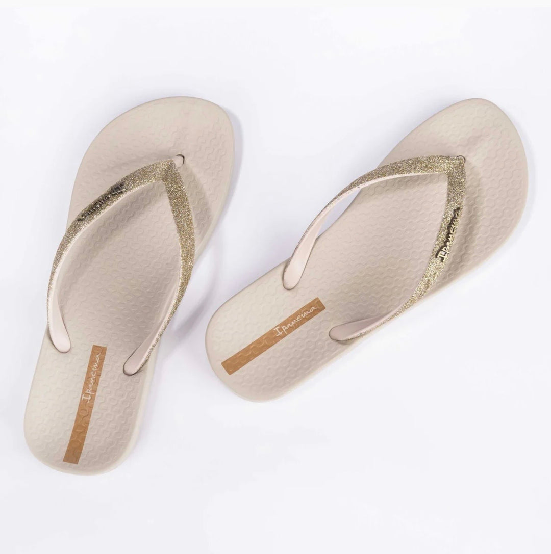 IPANEMA glitter flip flops ( four) - black, pink & beige