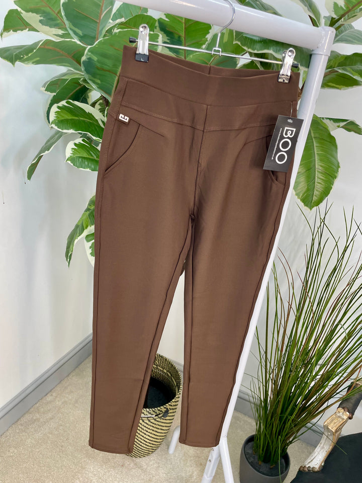 The JOY chocolate brown leggings