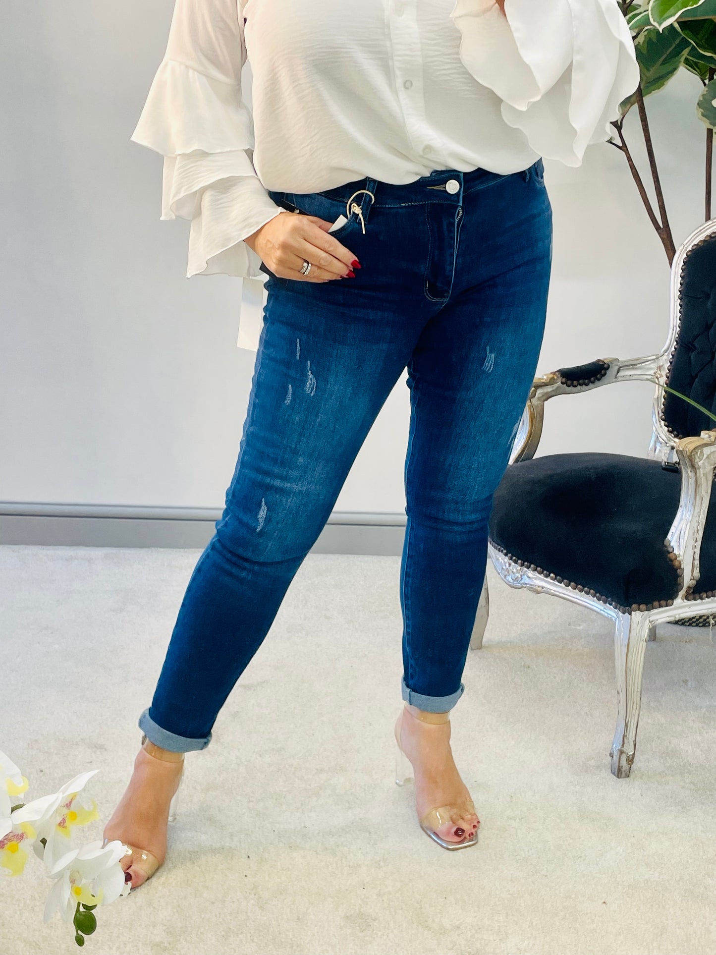 The SCARLET skinny dark denim jeans - sizes 6 to 14