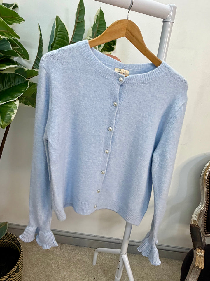 LADIES FASHION KNITTED CARDIGAN - BROWN, PEACH, PINK, BLUE & BEIGE