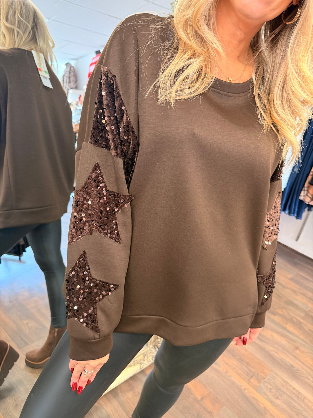The KIERA scuba sequin top - 4 colours