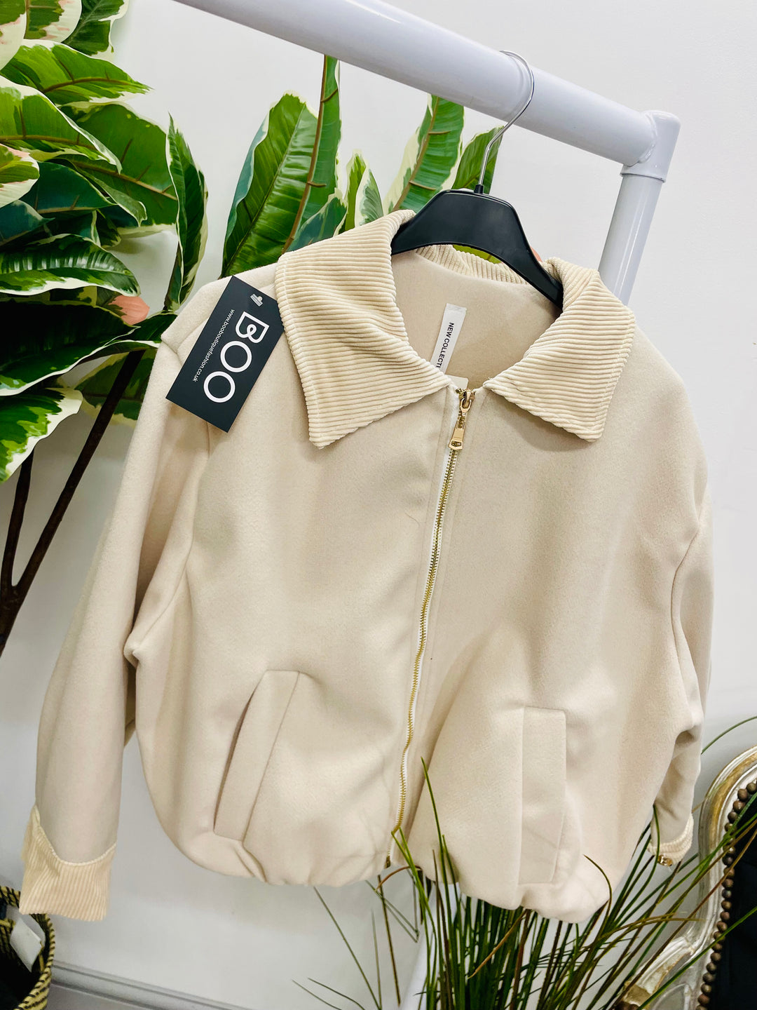 LADIES FELT BOLERO CROPPED JACKEET - BLACK, BEIGE & BROWN