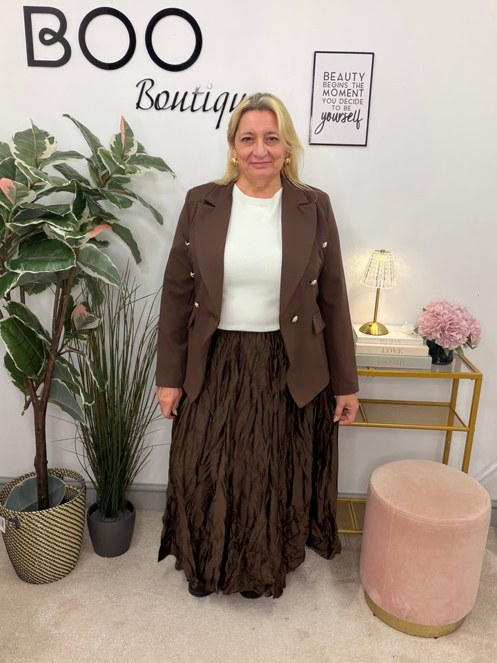 Ladies Fashion Blazer - White, Black, Navy, Brown & Camel