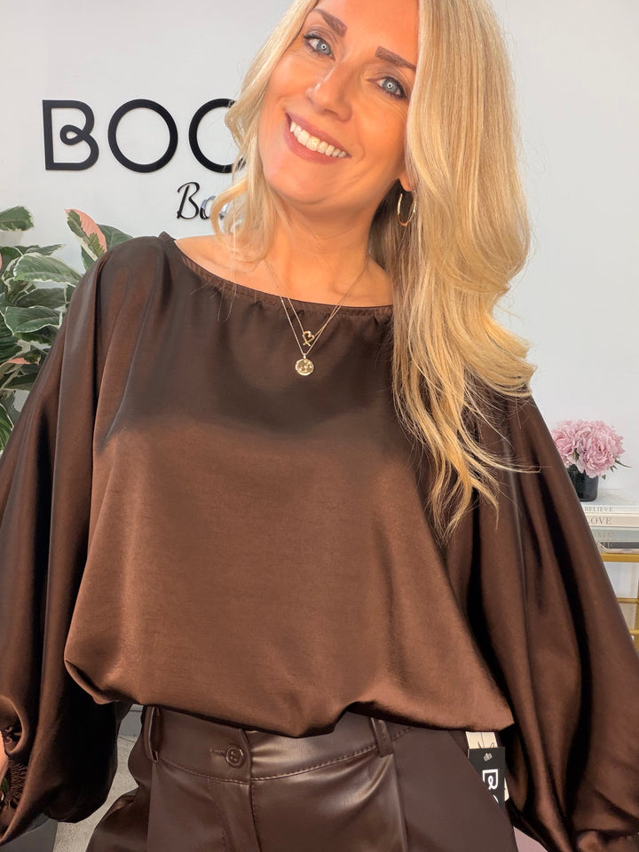 The OTTIE satin loose fit top - 4 colours