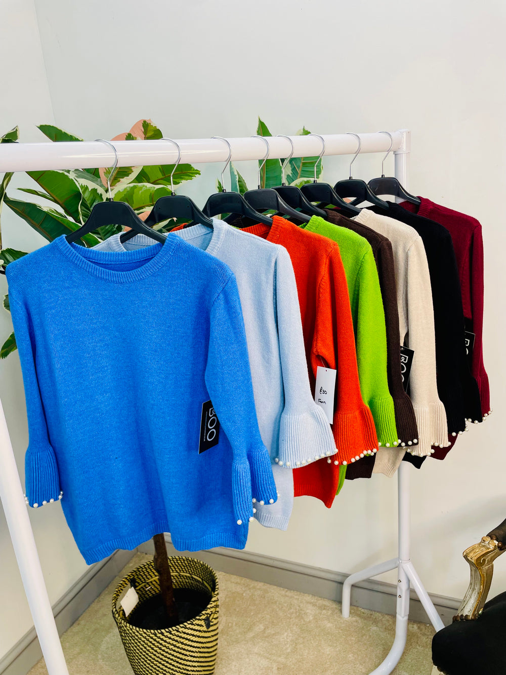 LADIES SOFT KNIT JUMPER - GREEN, BLUE, BLACK, BEIGE, ORANGE, WINE, BROWN