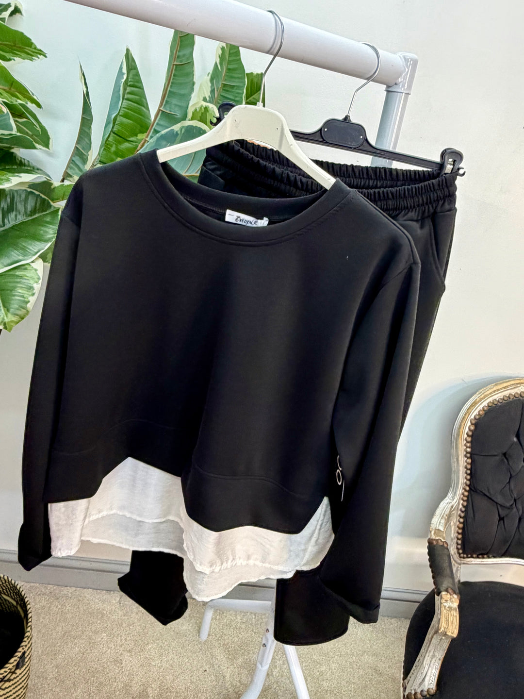 LADIES SCUBA TROUSER CO ORD SET - PINK, BLUE, BEIGE, BLACK, GREY