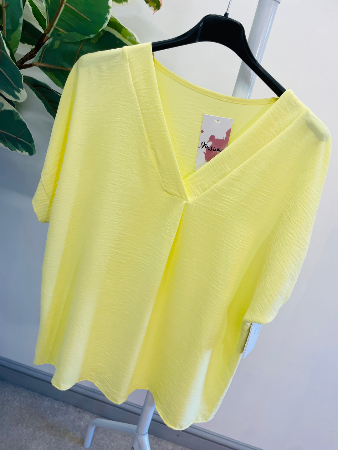 LADIES WOMENS CASUAL V NECK TOP - WHITE, BLACK, BLUE, PINK, YELLOW, NAVY, CORAL
