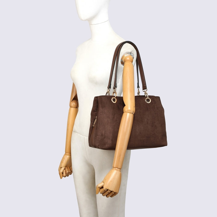 FAUX SUEDE TOTE HANDBAG ( 25451 )- 4 colours