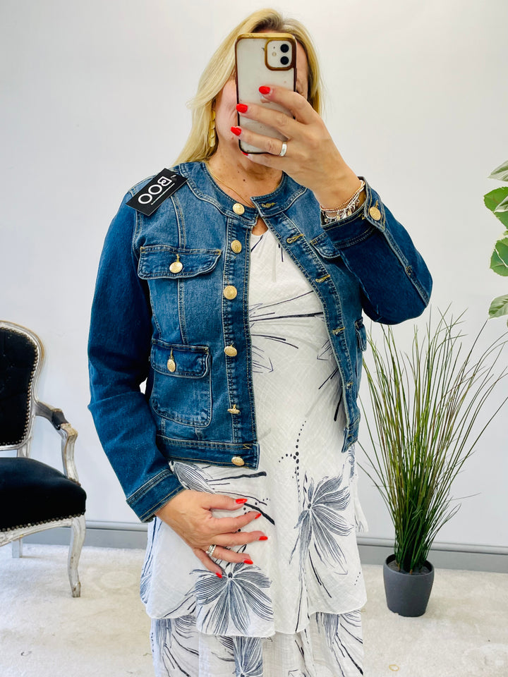 LADIES DARK DENIM SUMMER JACKET 