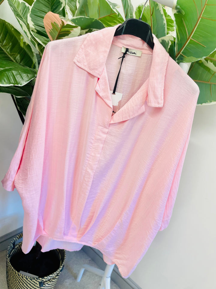 LADIES WOMENS SUMMER TOP BLOUSE - WHITE, BLACK, KHAKI, BLUE, PINK & NAVY