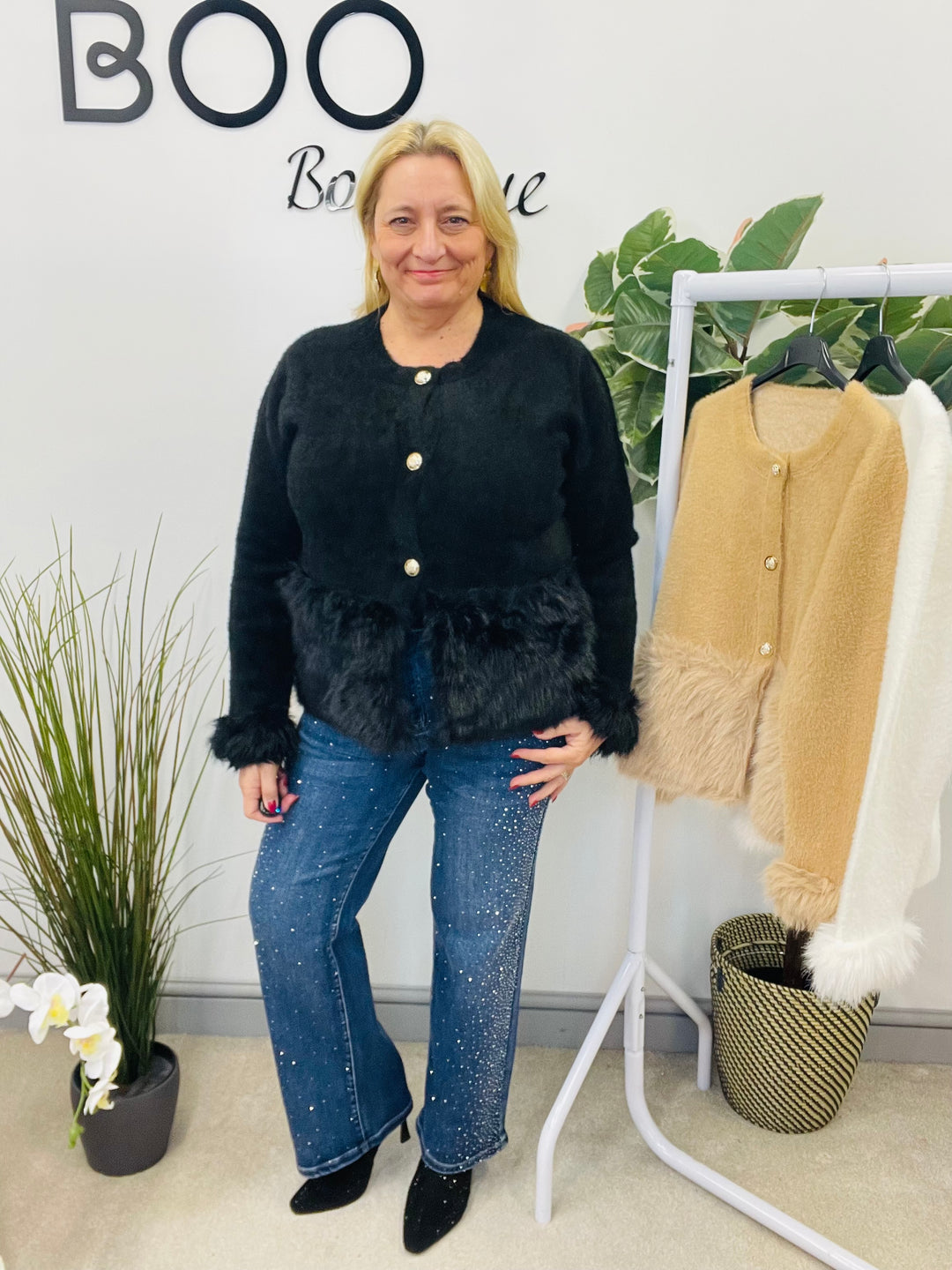 LADIES SPARKLY DIAMANTE STRAIGHT LEG JEANS