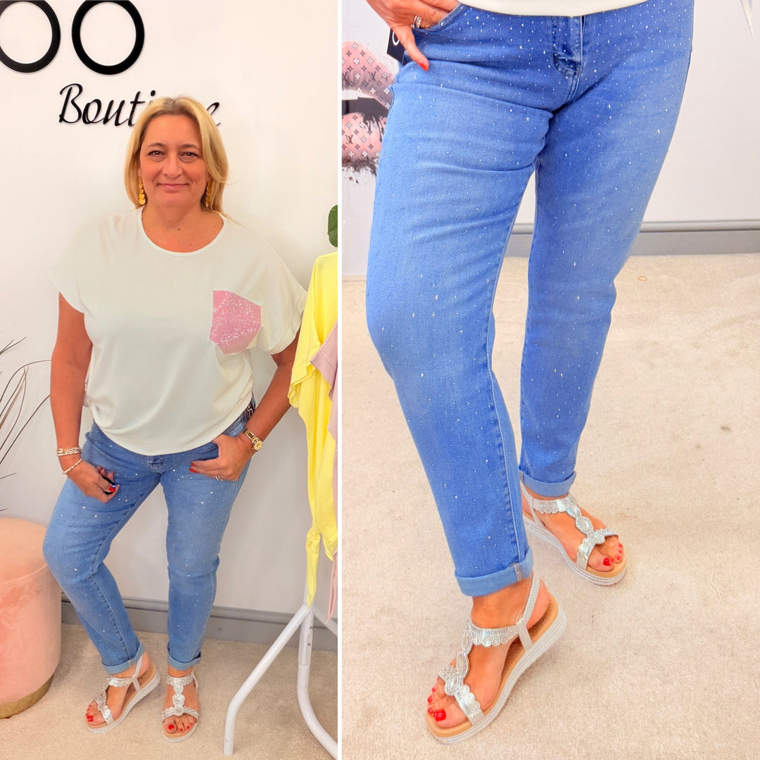 The DOLLY sparkly jeans - sizes 6 to 14