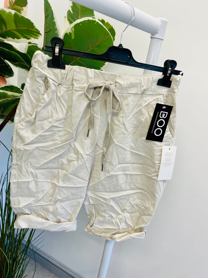 LADIES STRETCH SUMMER MAGIC SHORTS - 13 COLOURS