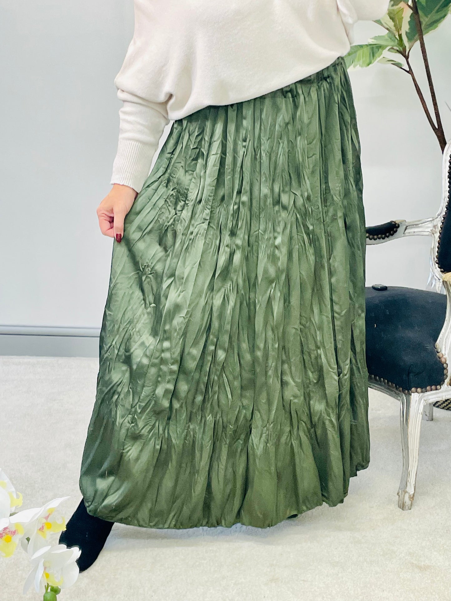 The BLAIR crinkle pleat skirt - 3 colours