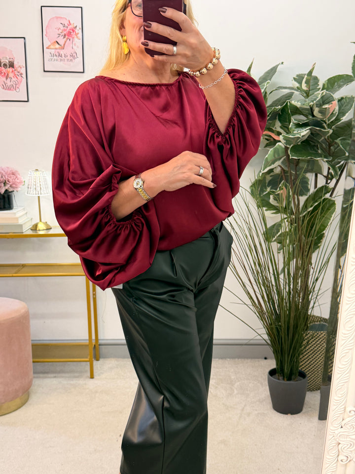 The OTTIE satin loose fit top - 4 colours