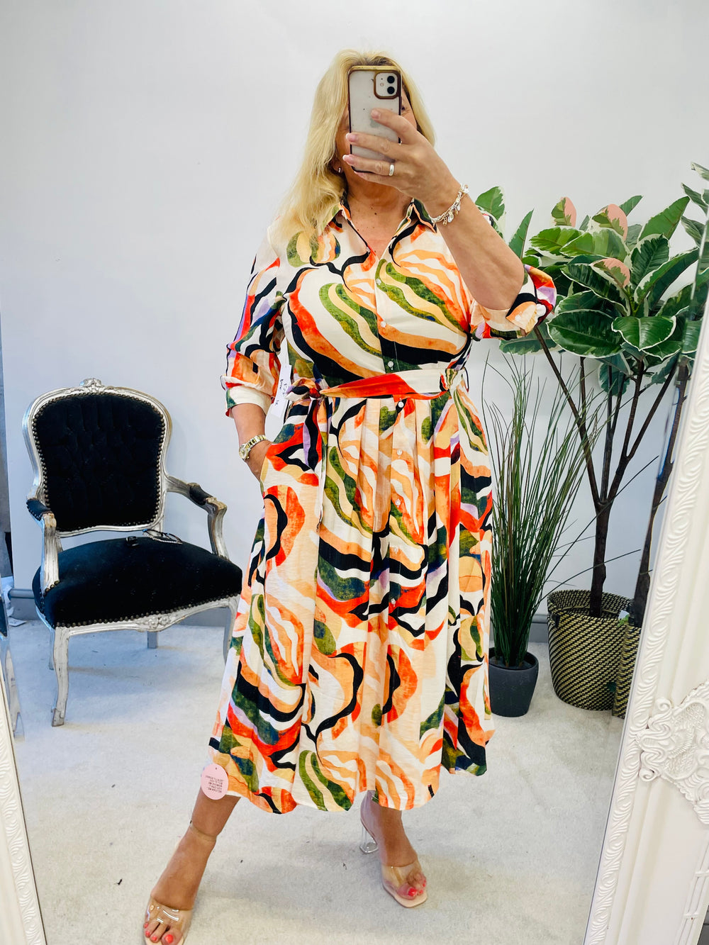 LADIES WOMENS SPRING SUMMER MIDI DRESS
