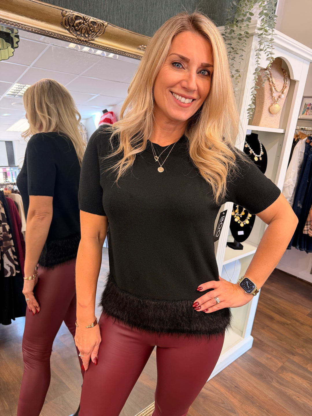 The BONNIE faux fur edged jumper - 5 colours