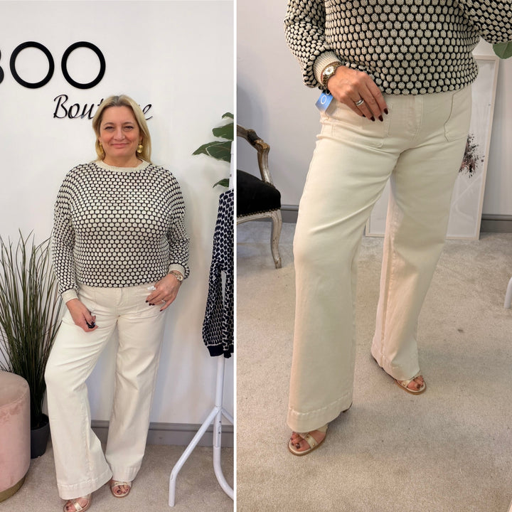 The MIMI beige jeans - sizes 6 to 14