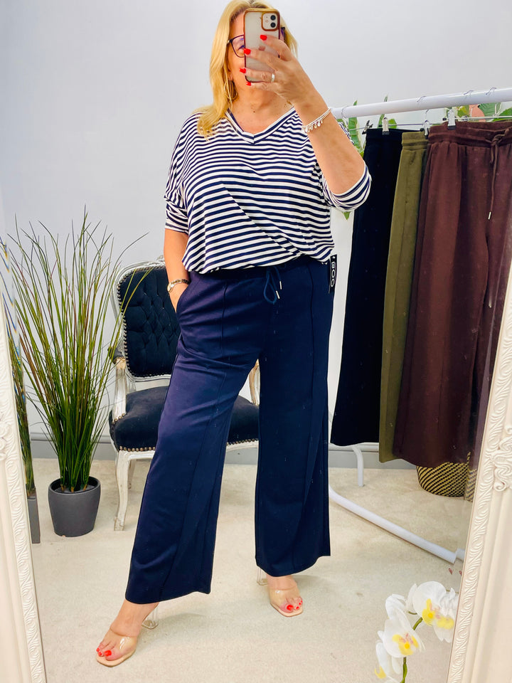 LADIES STRAIGHT LEG SCUBA TROUSERS - BLACK, KHAKI, NAVY &  BROWN