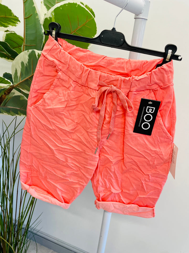 LADIES STRETCH SUMMER MAGIC SHORTS - 13 COLOURS
