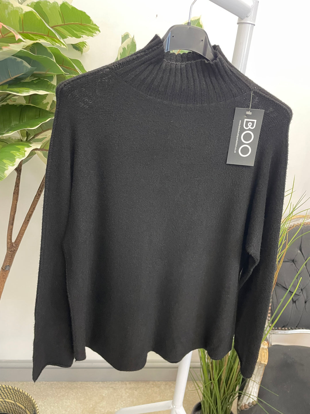 LADIES TURTLE NECK SOFT KNIT JUMPER - BROWN, BLACK, BERRY & WHITE