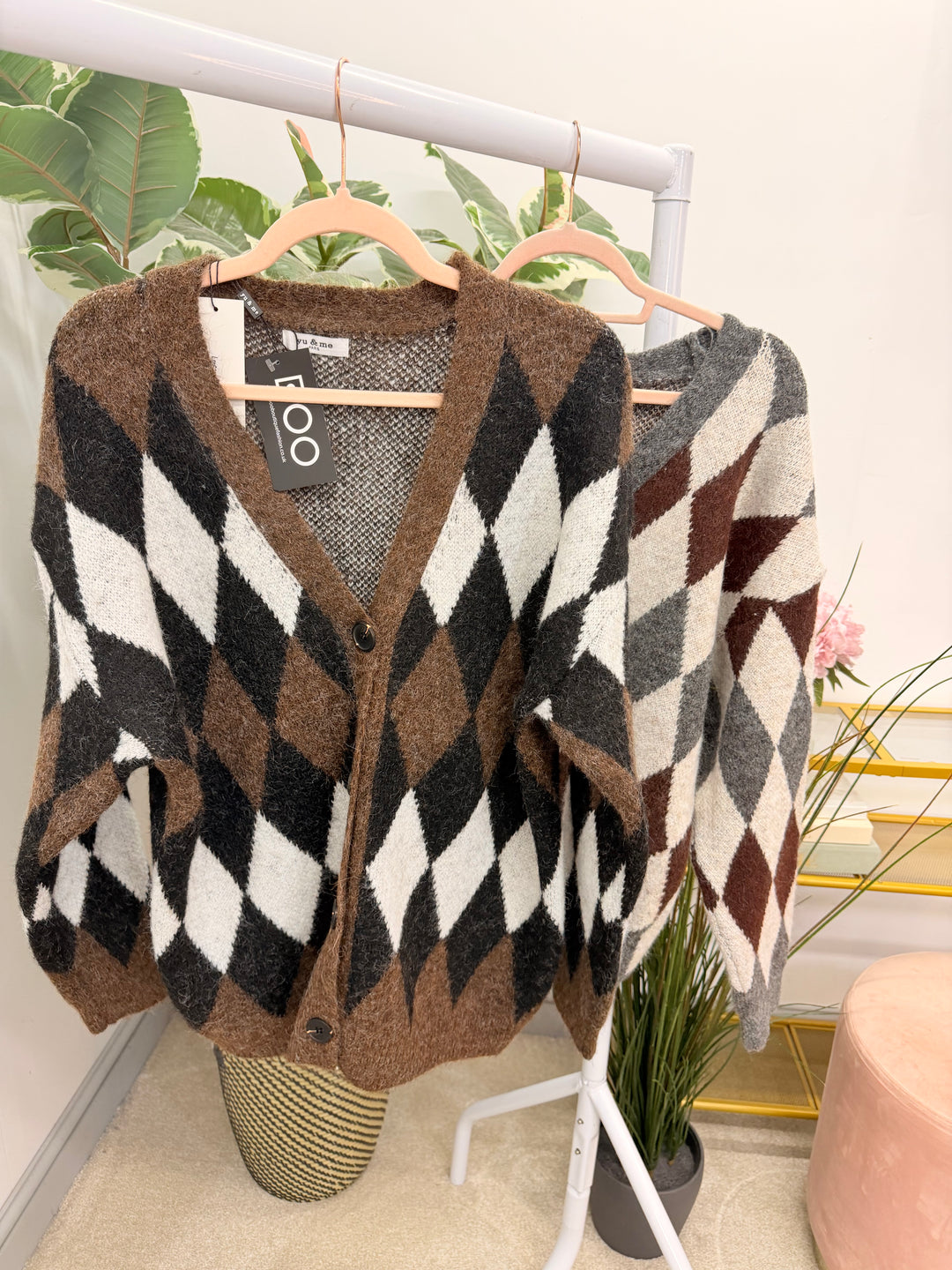 The SALLY diamond knit cardigan - 2 colours
