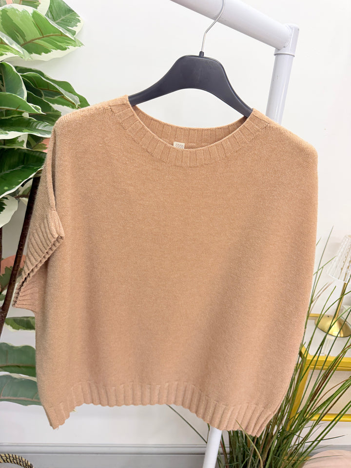 Ladies Tank Top Sleeveless Jumper - Khaki, Black, Cream, Brown, Rust & Camel