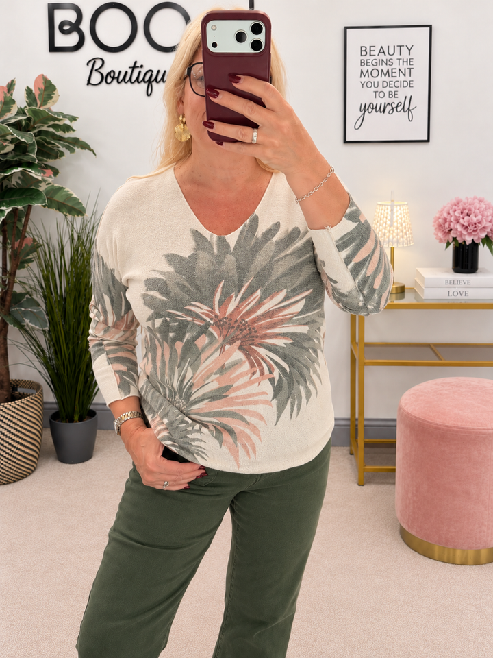 The HALLE soft knit flower jumper - 3 colours