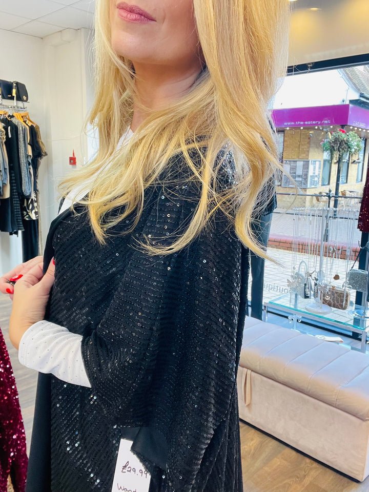 The WANDA sequin kimono jacket