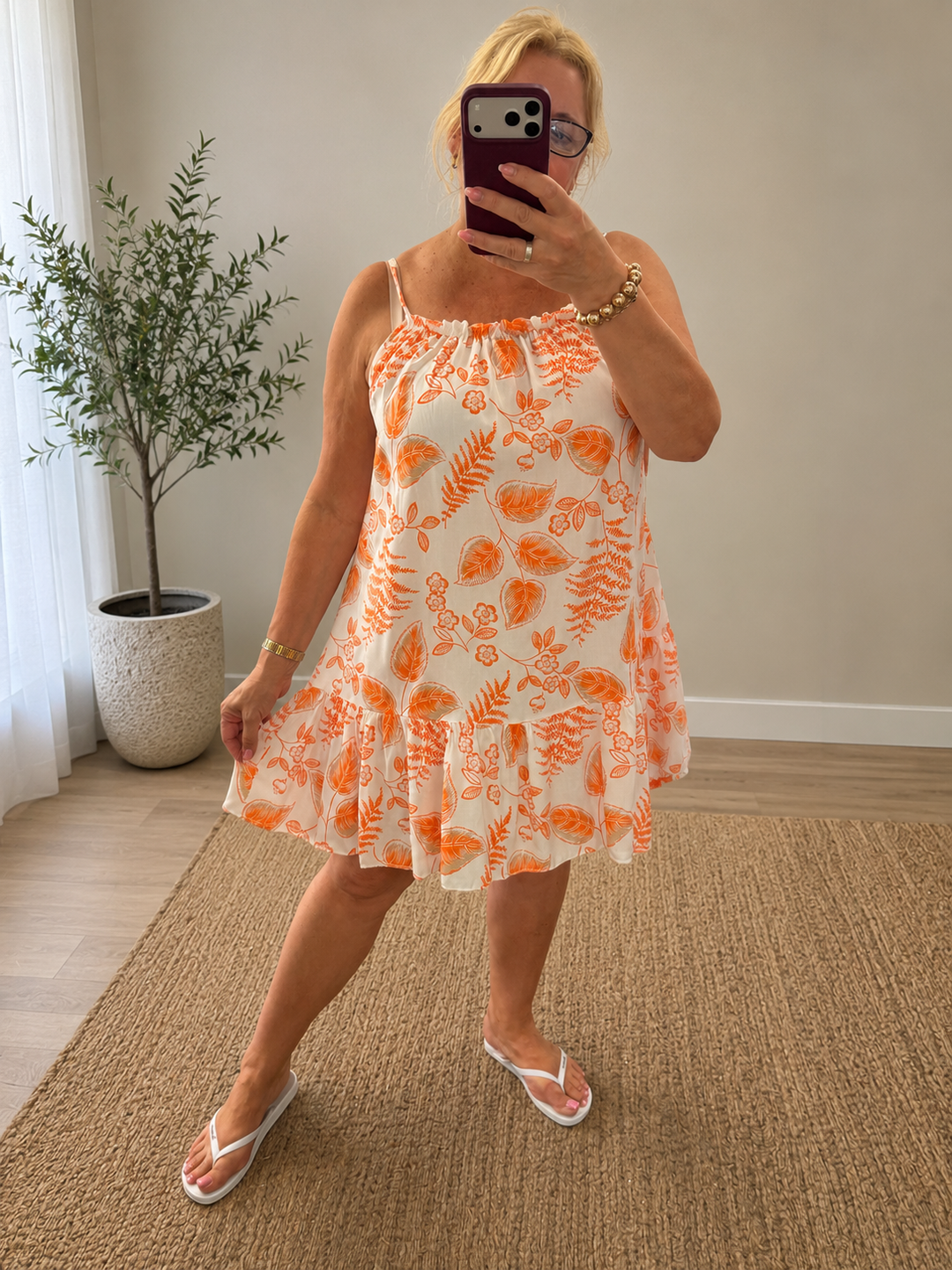 Ladies Summer Sun Dress - Navy, Blue, Wine, Pink, Orange, Beige, Khaki, Brown