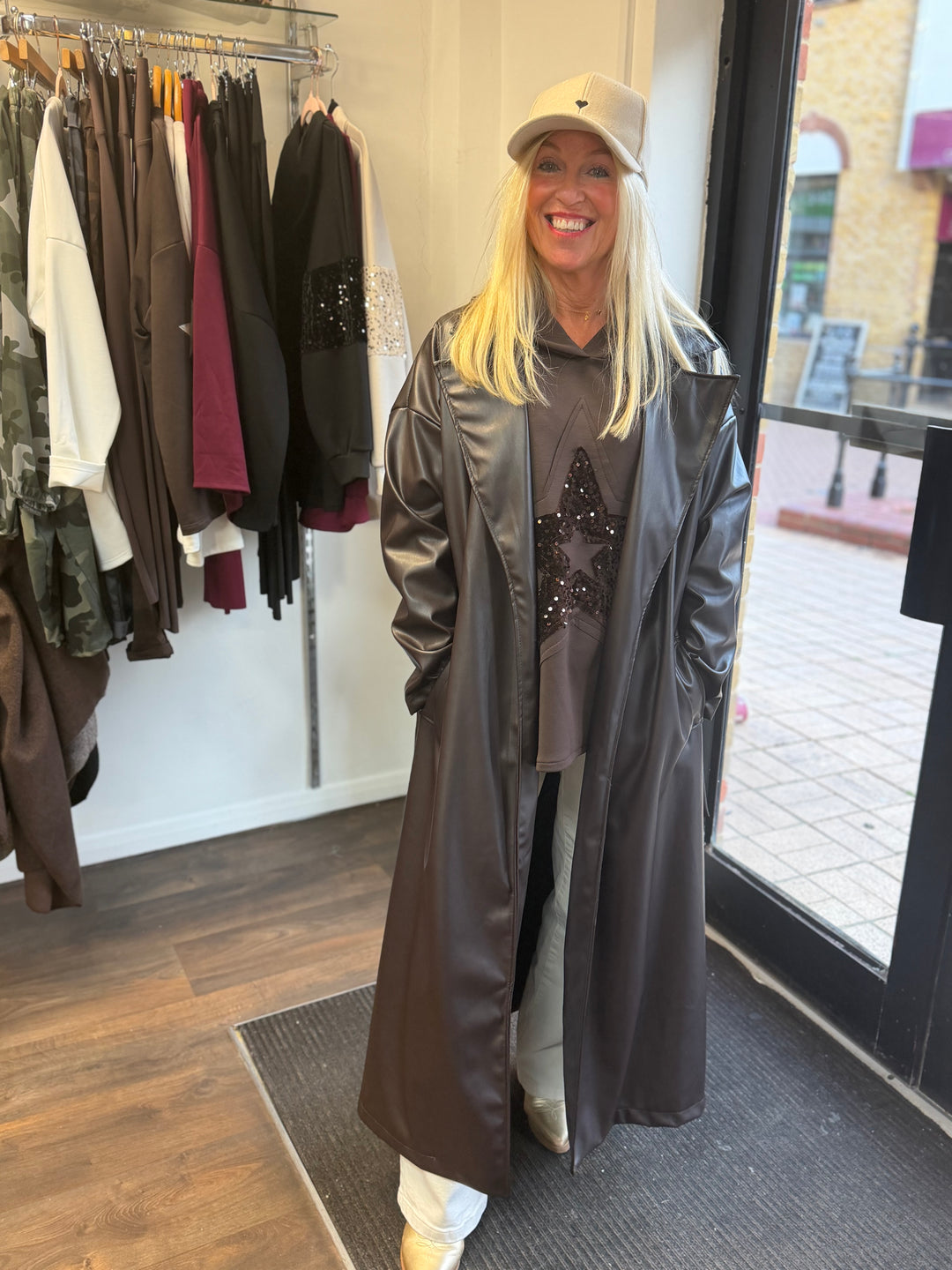 The CHER faux leather trench coat - 3 colours