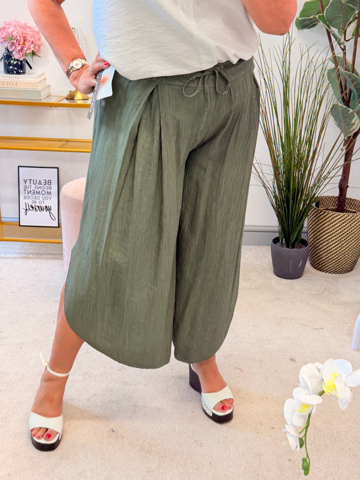 Ladies Loose Fit Harem Trousers - Black, Khaki, White, Brown, Navy & Mocha