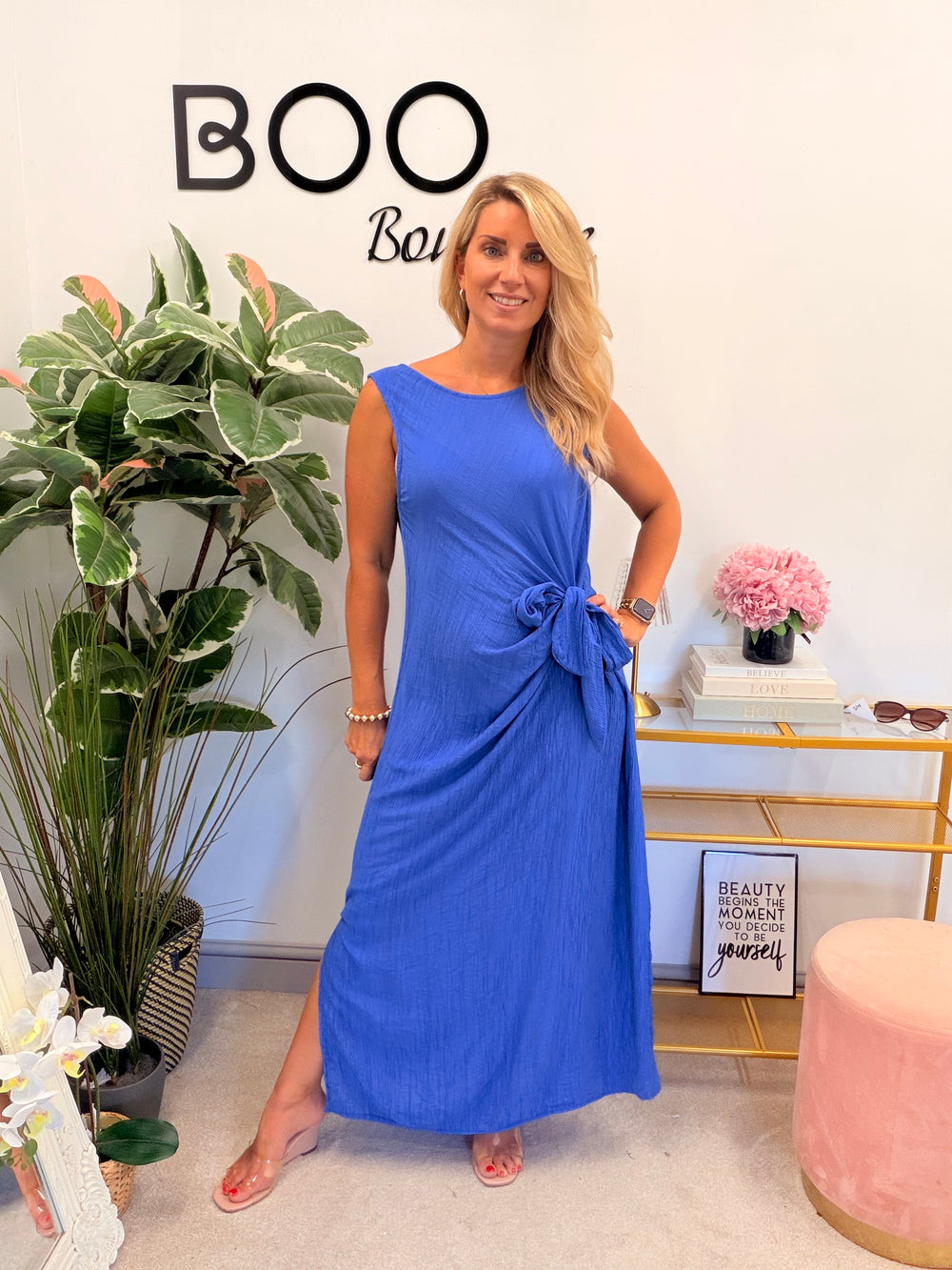 Ladies Summer Maxi Dress - Coral, Green, White, Rust, Chocolate, Pink, Blue