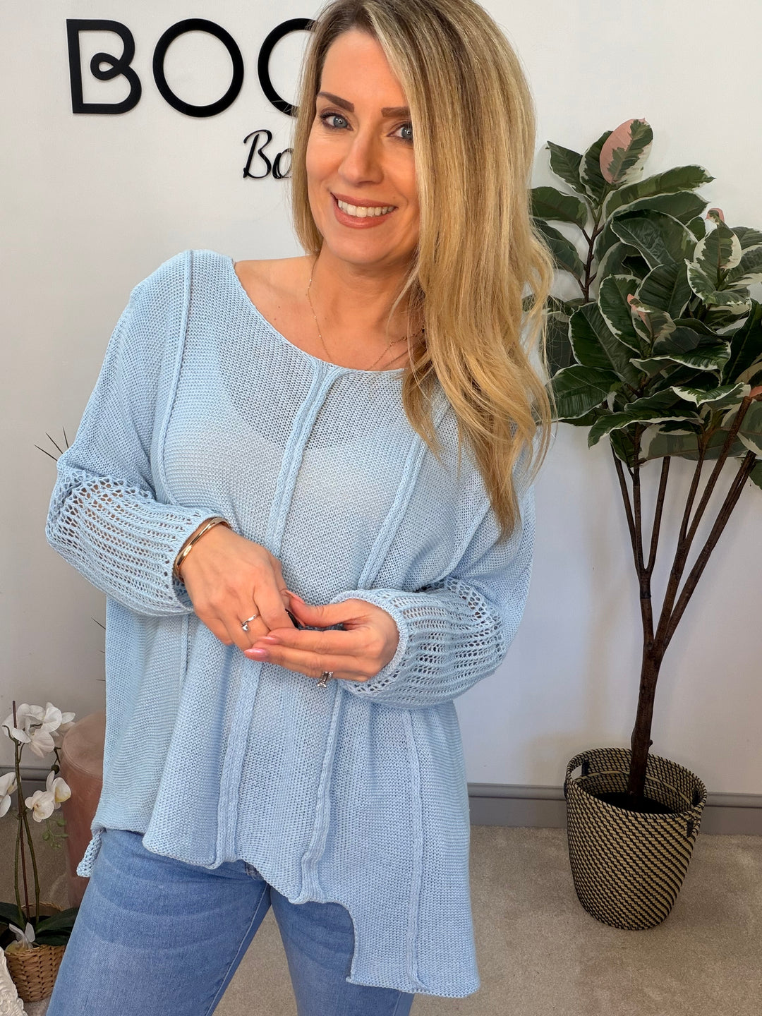 Ladies Fashion Oversize Top - yellow, beige, pink, white, fuschia and blue