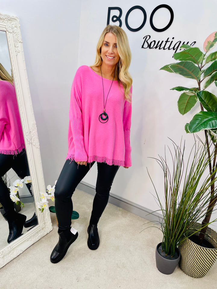 LADIES SOFT KNIT LOOSE FIT JUMPER - 11 COLOURS
