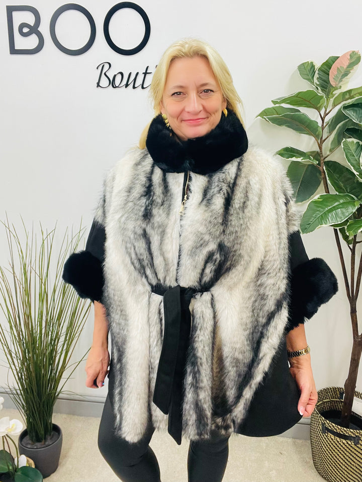 The MITZY faux fur cape - 3 colours!